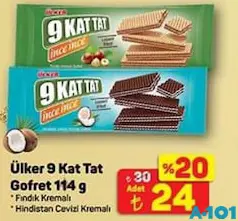 ÜLKER 9 KAT TAT GOFRET 114 G fiyat ve kampanya bilgisi
